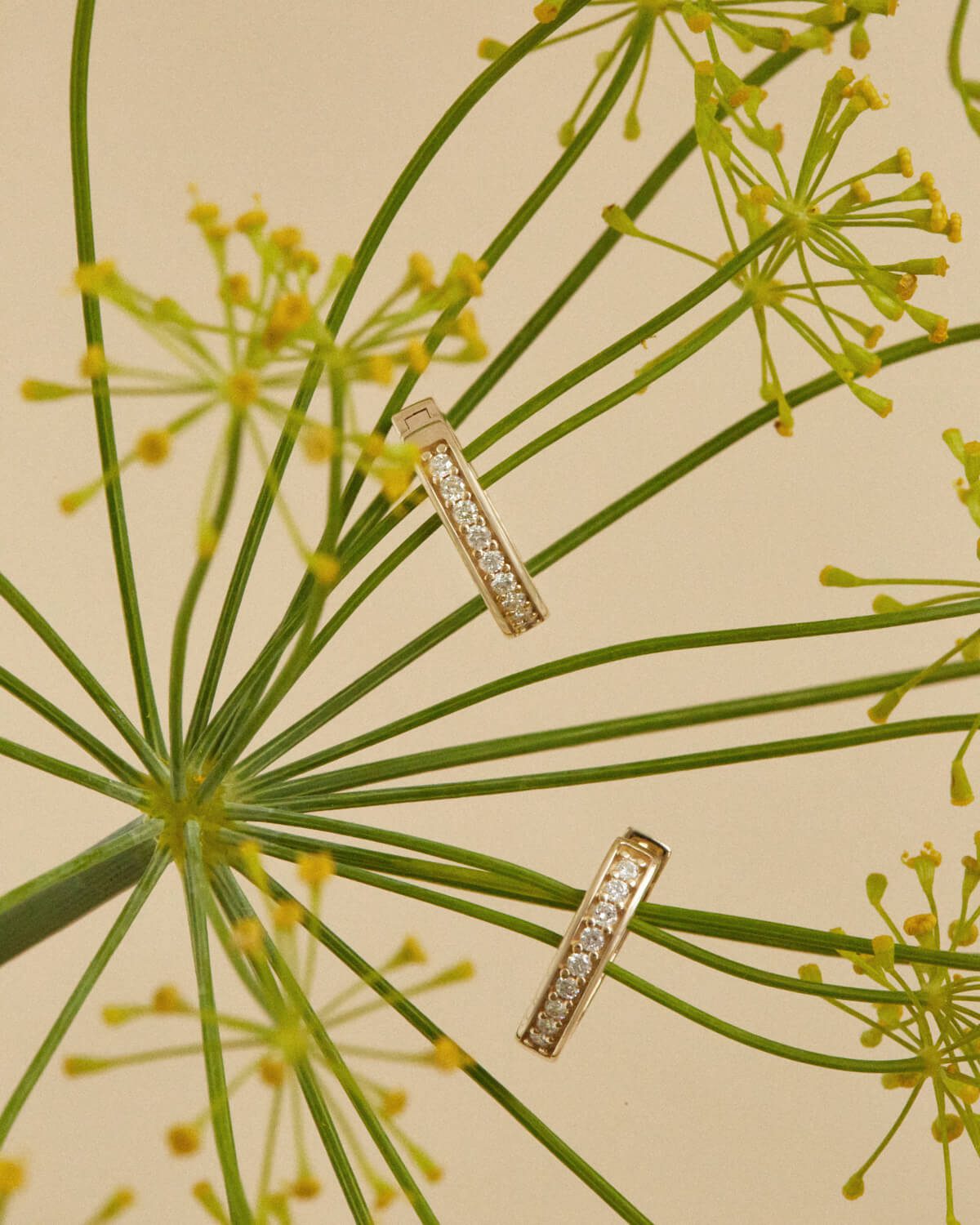 Kolczyki Diamond Hoop Huggies