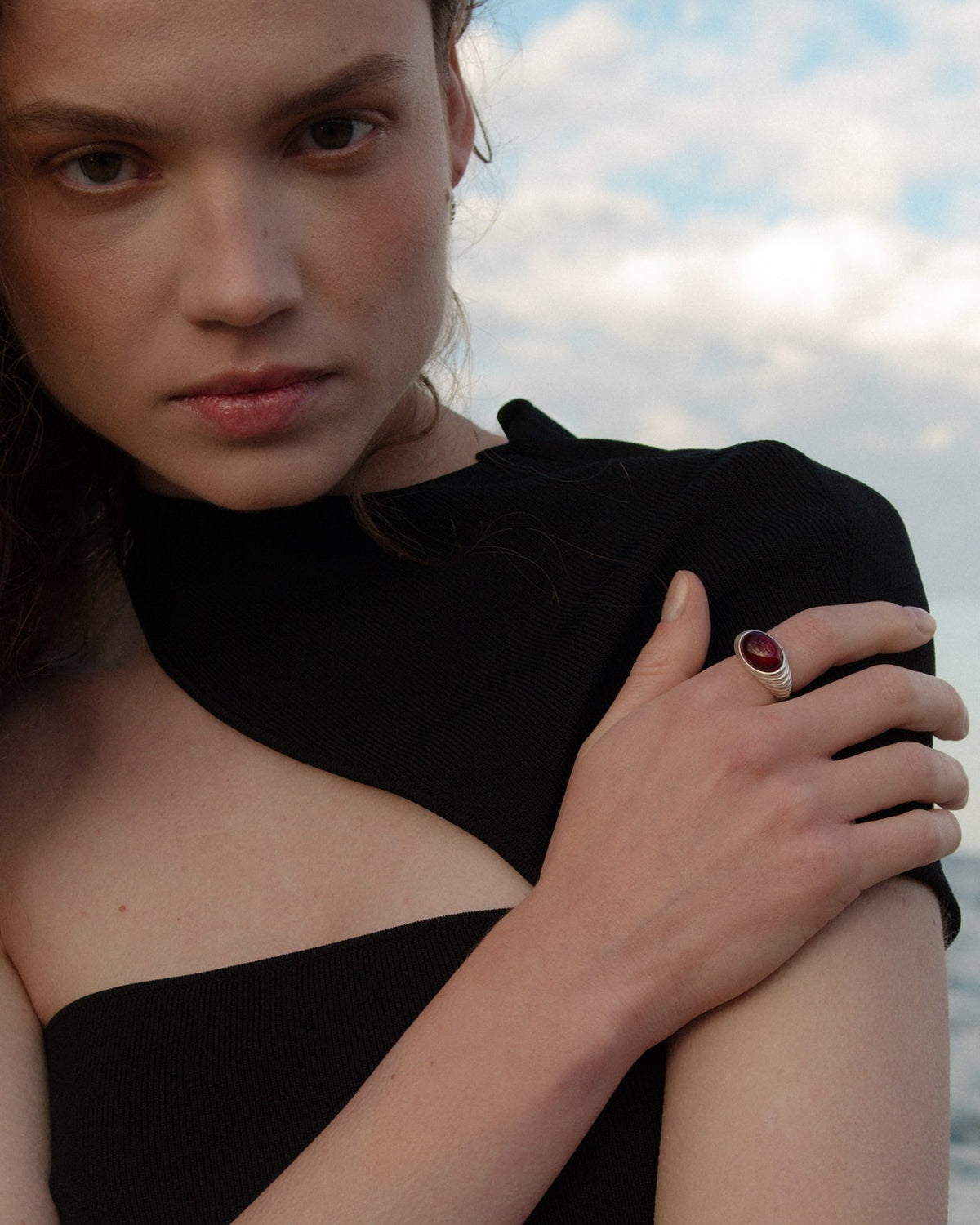 silver ring, statement ring
