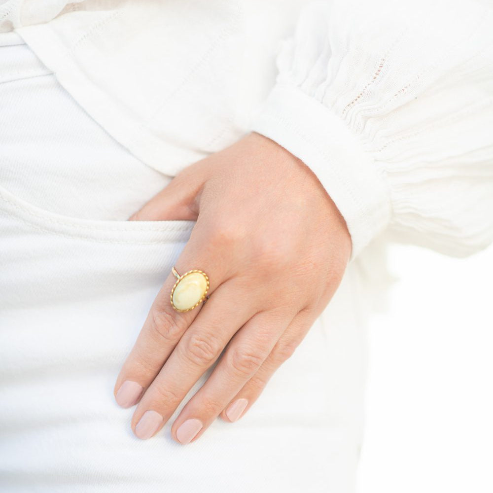 Amber Braid Ring II