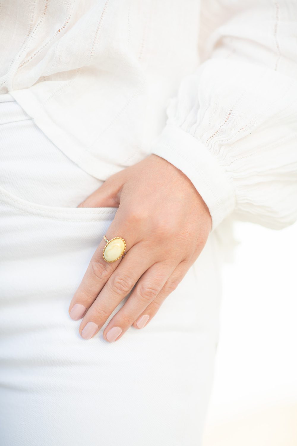 Amber Braid Ring II