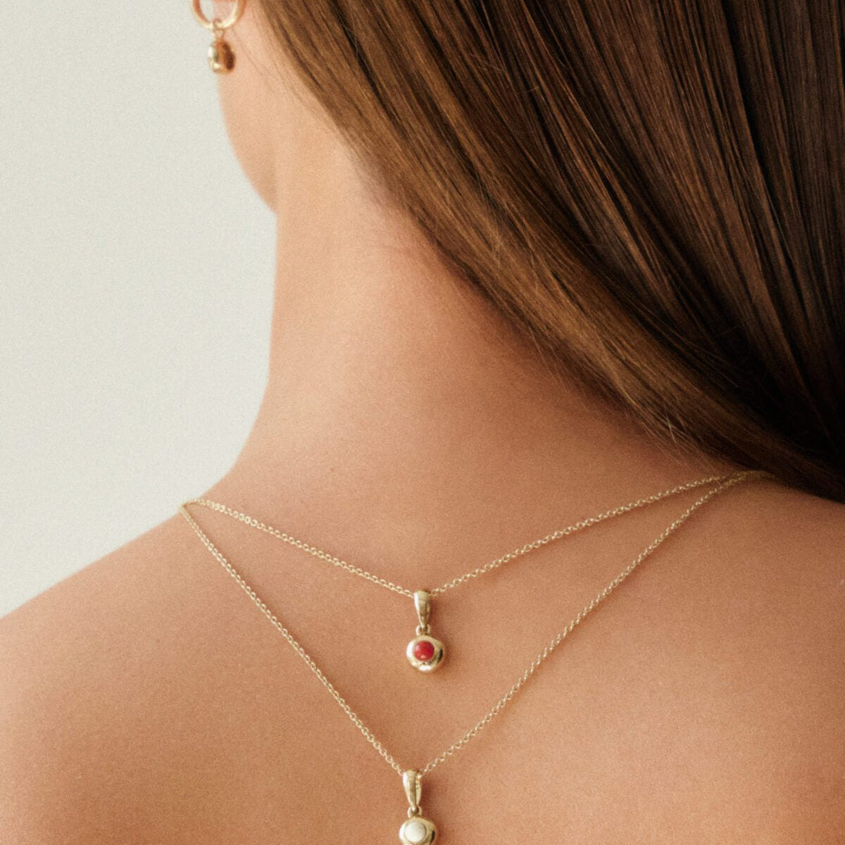 Coral Charm Hoop