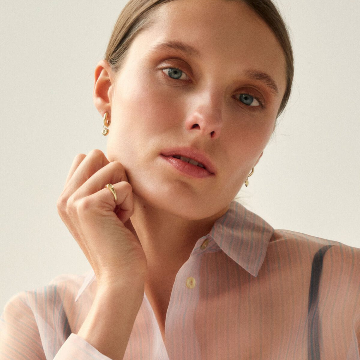 Kolczyki Petite Heart Hoops