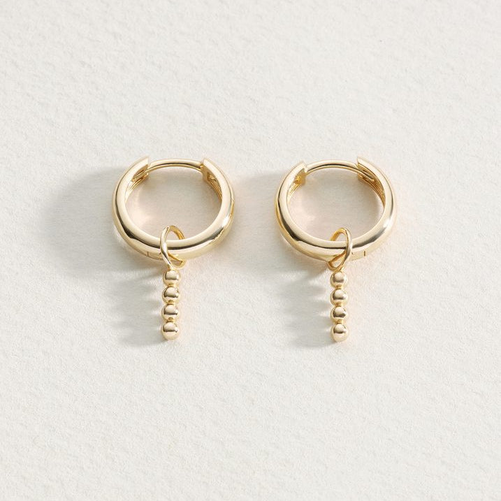 Kolczyki Beaded Charm  Hoops