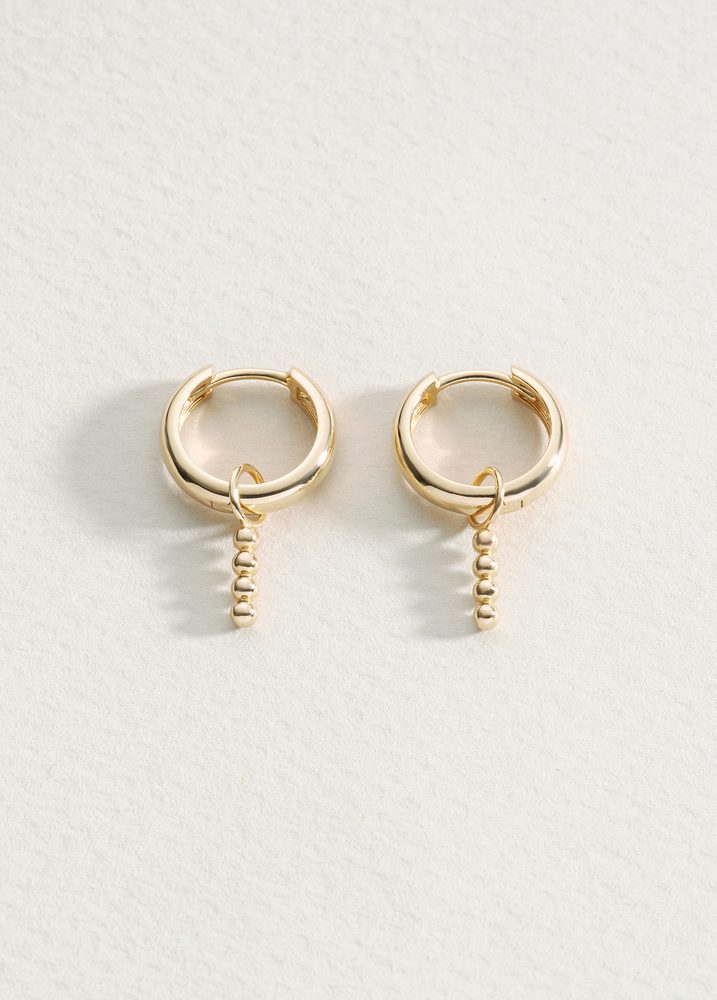 Kolczyki Beaded Charm  Hoops