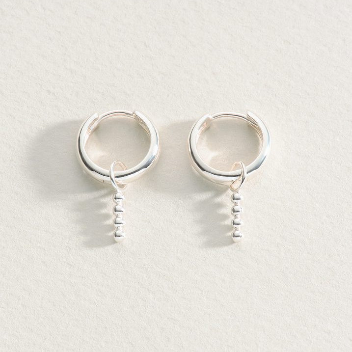 Kolczyki Beaded Charm  Hoops