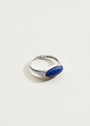lapis ring, silver ring, signet ring