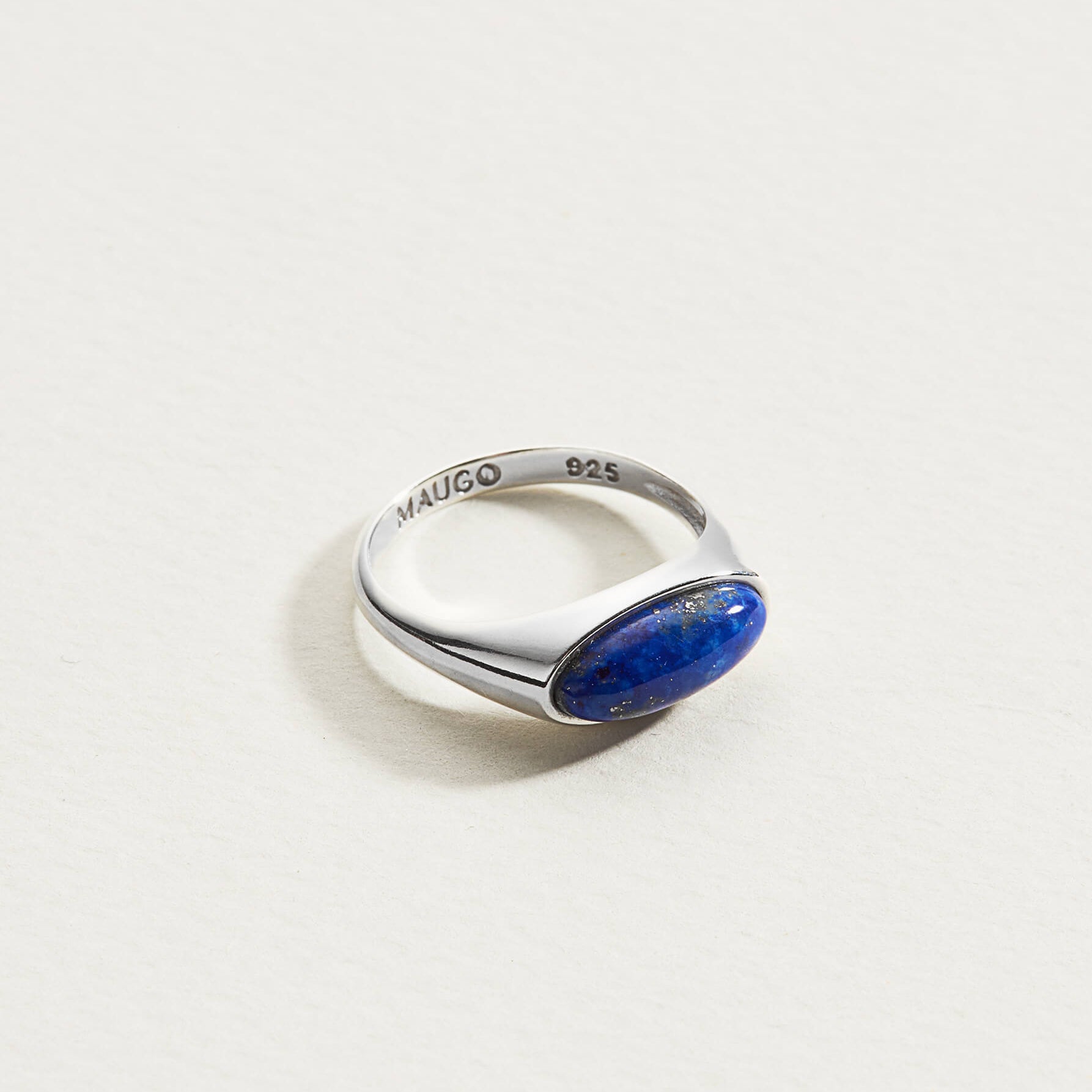 lapis ring, silver ring, signet ring