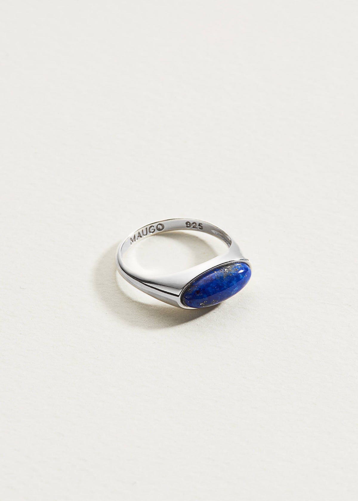lapis ring, silver ring, signet ring
