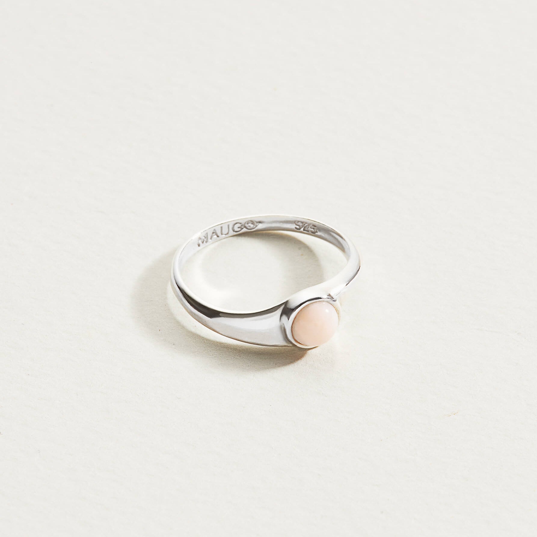 opal ring, petite ring