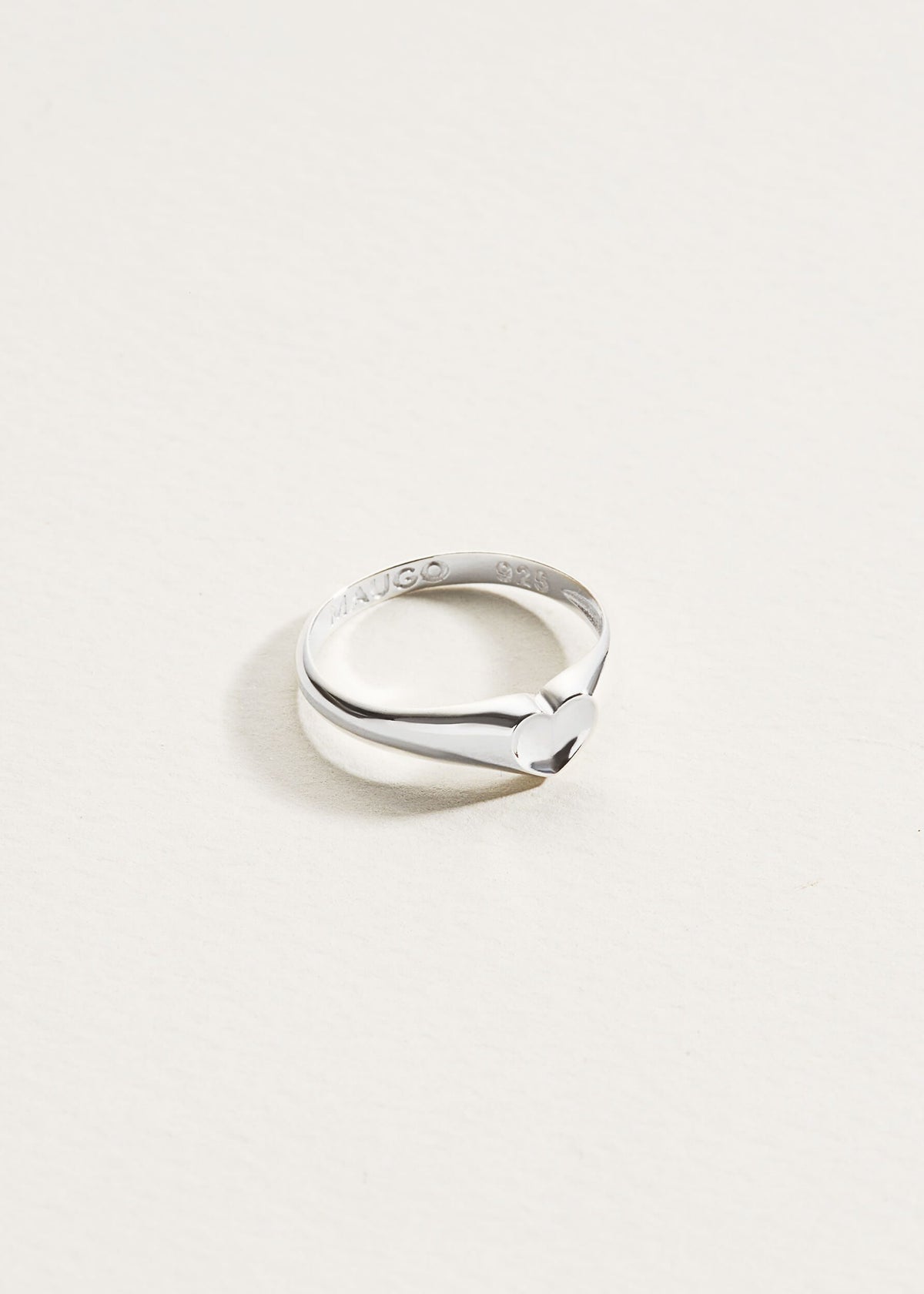 silver ring, heart ring