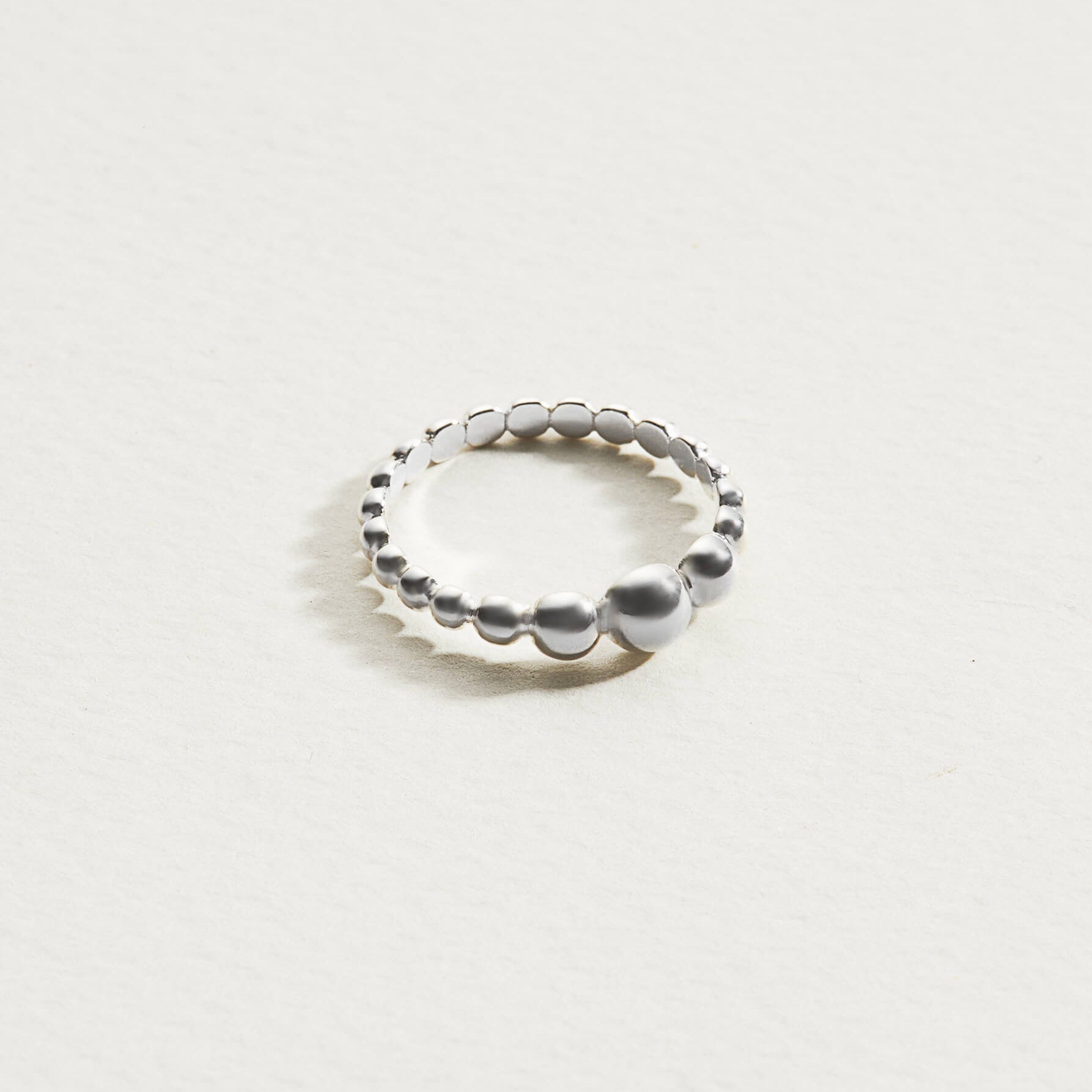 foam ring, silver ring