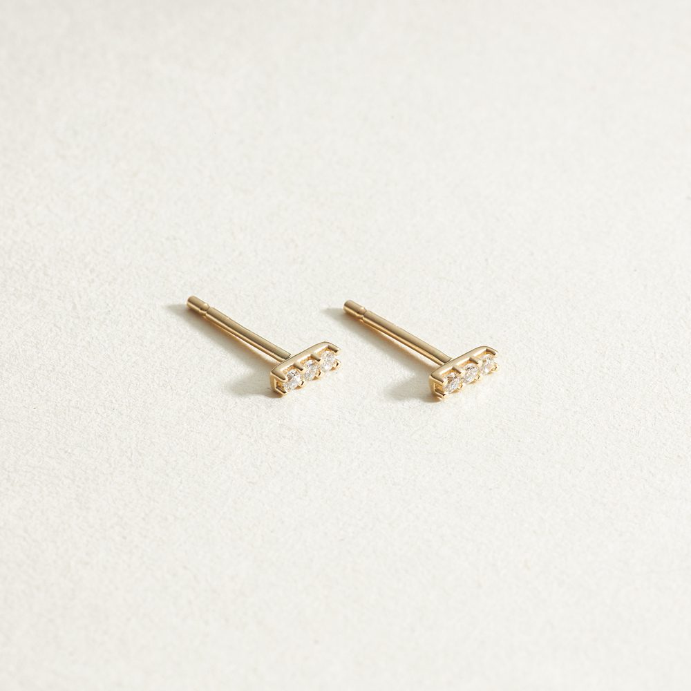 Diamond Bar Studs