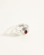 silver ring garnet
