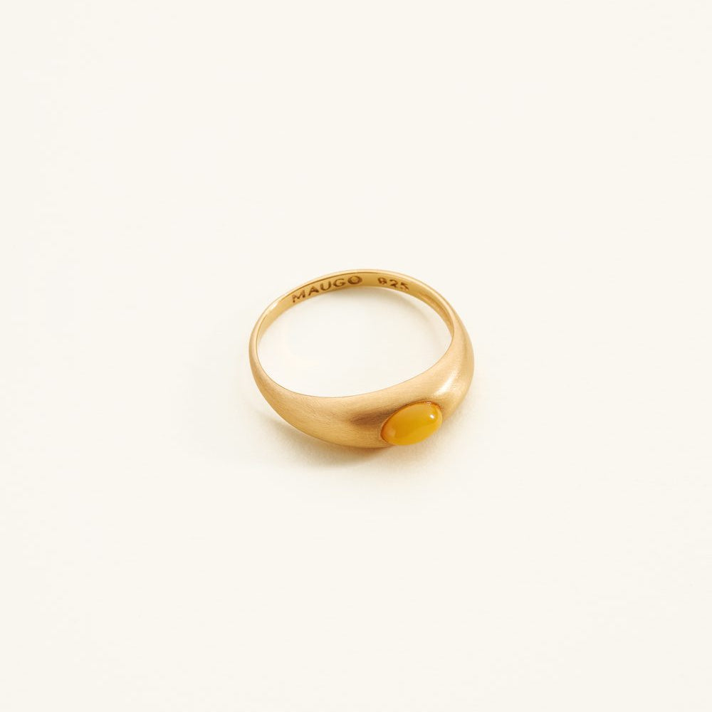 gold amber ring