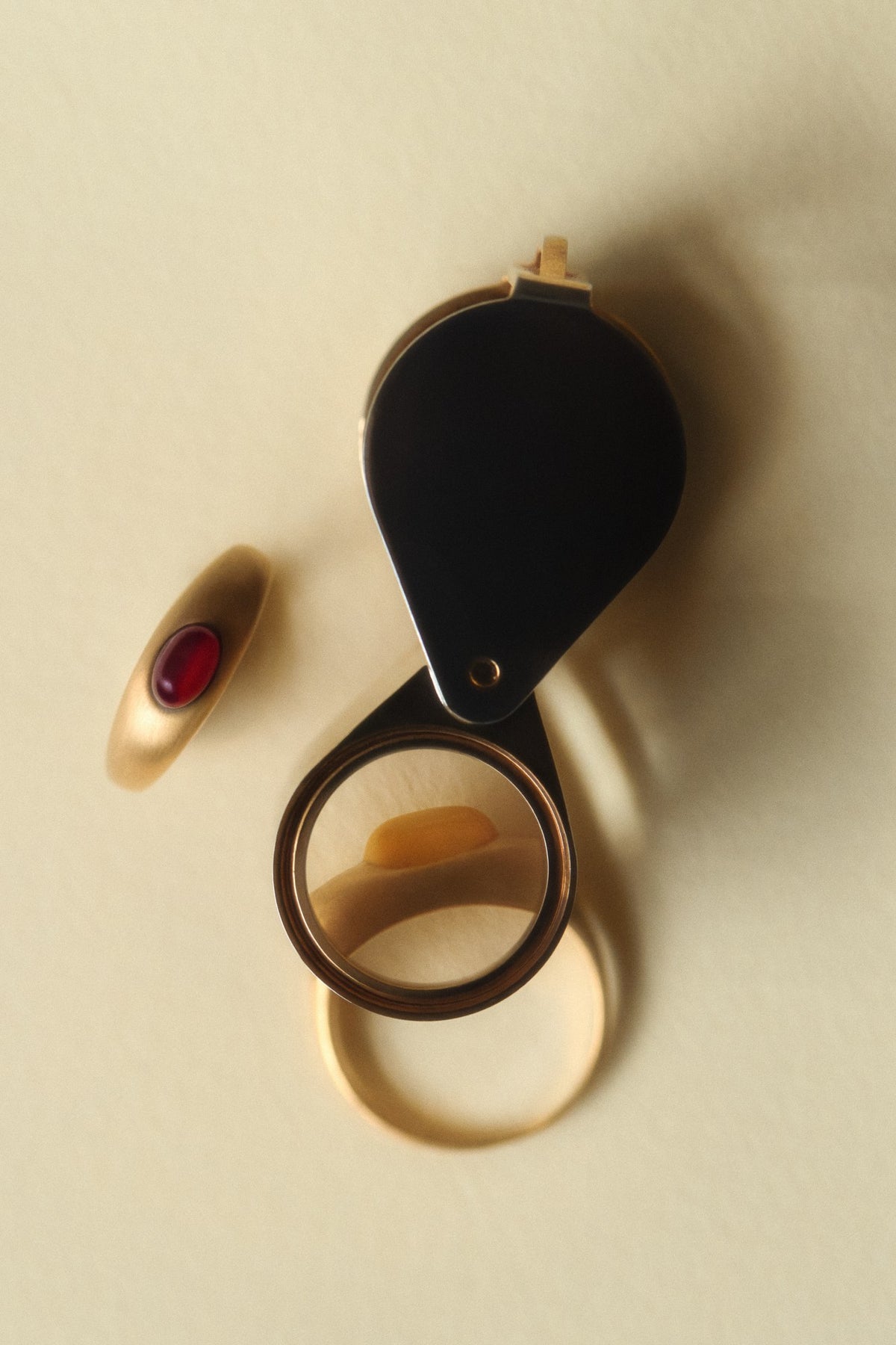 Pierścionek Honey Amber Dôme Matte